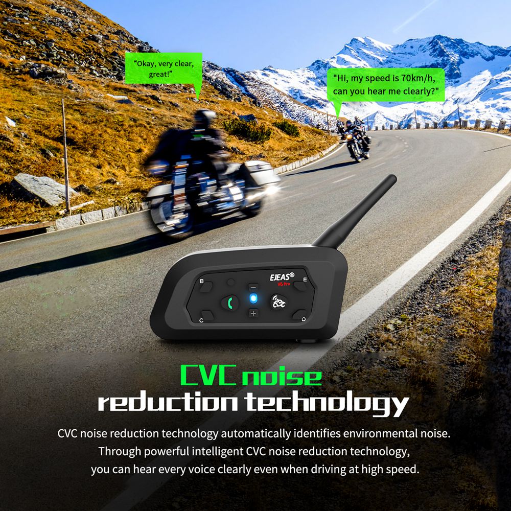 EJEAS V6 Pro 4 PCS Bluetooth Motorcycle Helmet Intercom 6Riders Waterp –  yolobuying