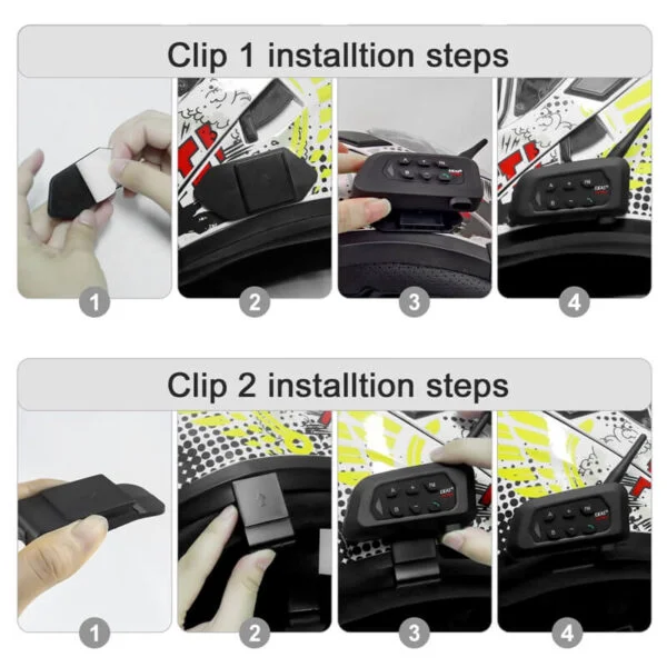 EJEAS V4 Plus_Motorcycle Bluetooth Intercom, Bluetooth 5.1, 4 rider talk at the same time - Image 4