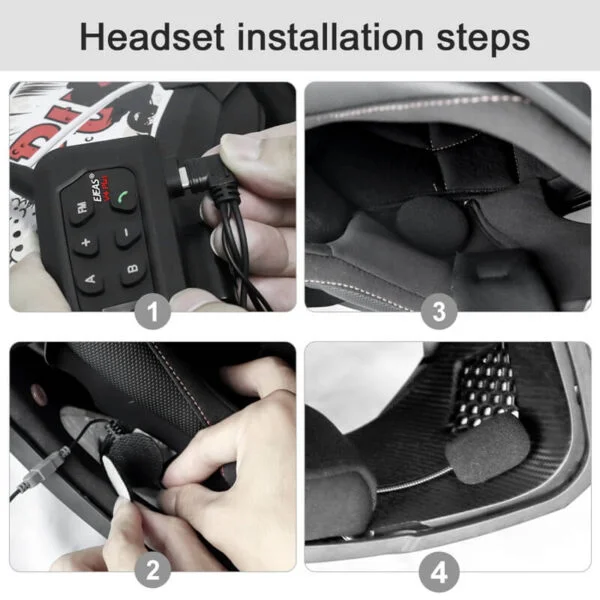 EJEAS V4 Plus_Motorcycle Bluetooth Intercom, Bluetooth 5.1, 4 rider talk at the same time - Image 5