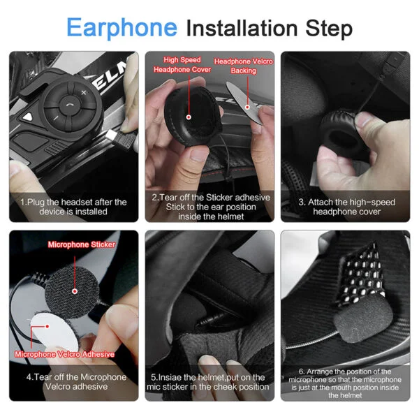 EJEAS K1, K1PRO, K1PRO+_2-IN-1 motorcycle mesh intercom headset & helmet recorder - Image 5