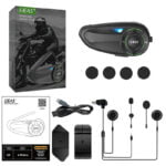 EJEAS Q8_Motorcycle Helmet Intercom System, 2-6 Riders Group Talk Simultaneously - Single pack
