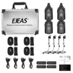 EJEAS F6_Best Referee Mesh Intercom Headset System, 2-6 people group talk in real time - 4 sets with suitcases