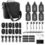 EJEAS F6_Best Referee Mesh Intercom Headset System, 2-6 people group talk in real time - 6 sets with handbags