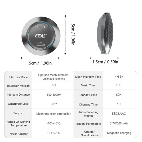 EJEAS S2_Ski Group Intercom System, Mesh 3.0, 2-4 People Talk Simultaneously - Image 4